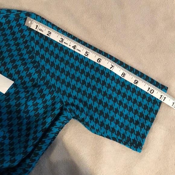 Teal houndstooth top - Picture 7 of 7